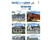 Tablet Screenshot of familyhomeplans.com
